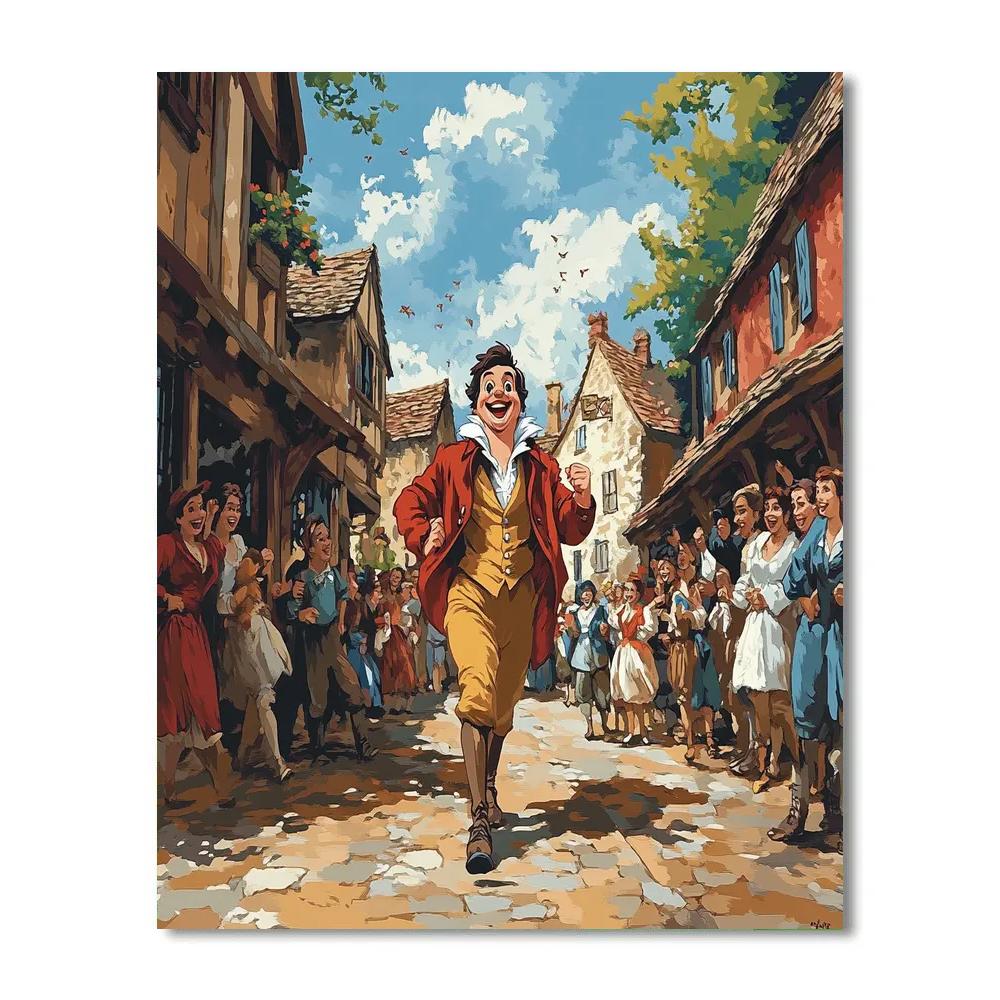 Gaston Village Strut Disney Inspired painting number kit