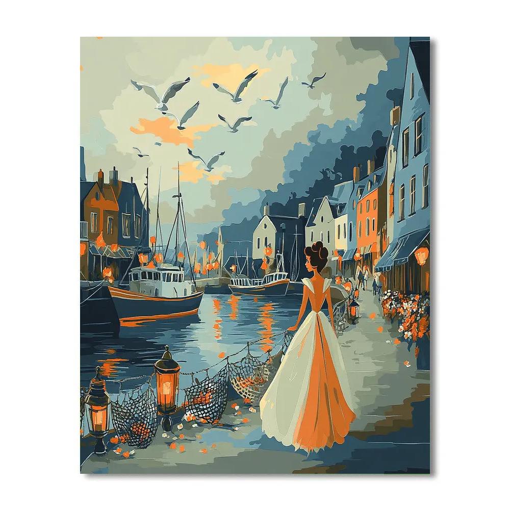 Eric Harbor Stroll Disney Inspired Paint by numbers kits