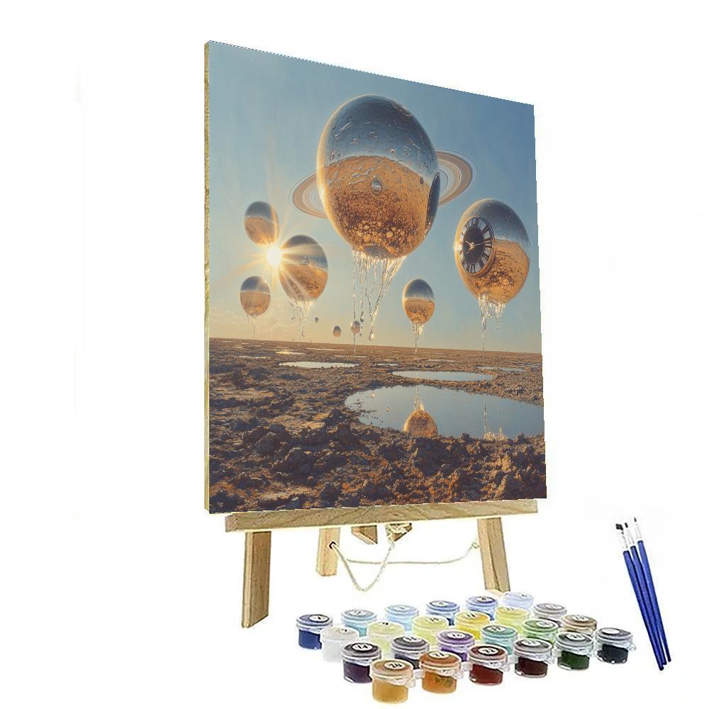Salvador Dali Inspired Melting Solar System DIY paint by numbers