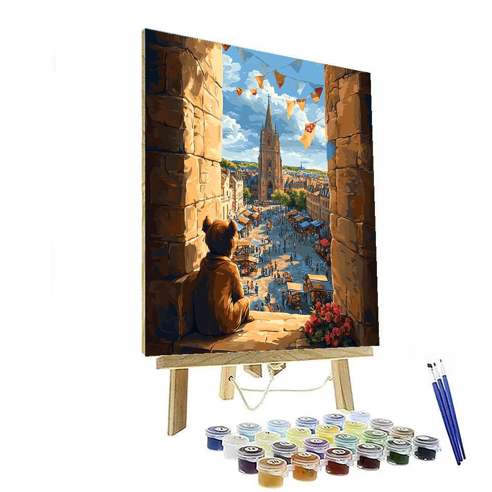 Quasimodo Bell Tower View Disney Inspired Painting by numbers kit