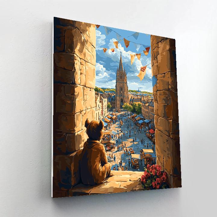 Quasimodo Bell Tower View Disney Inspired Painting by numbers kit