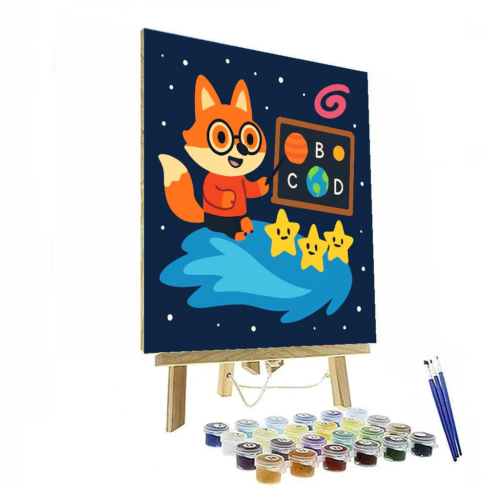 Comet Classroom With The Curious Fox painting number kit