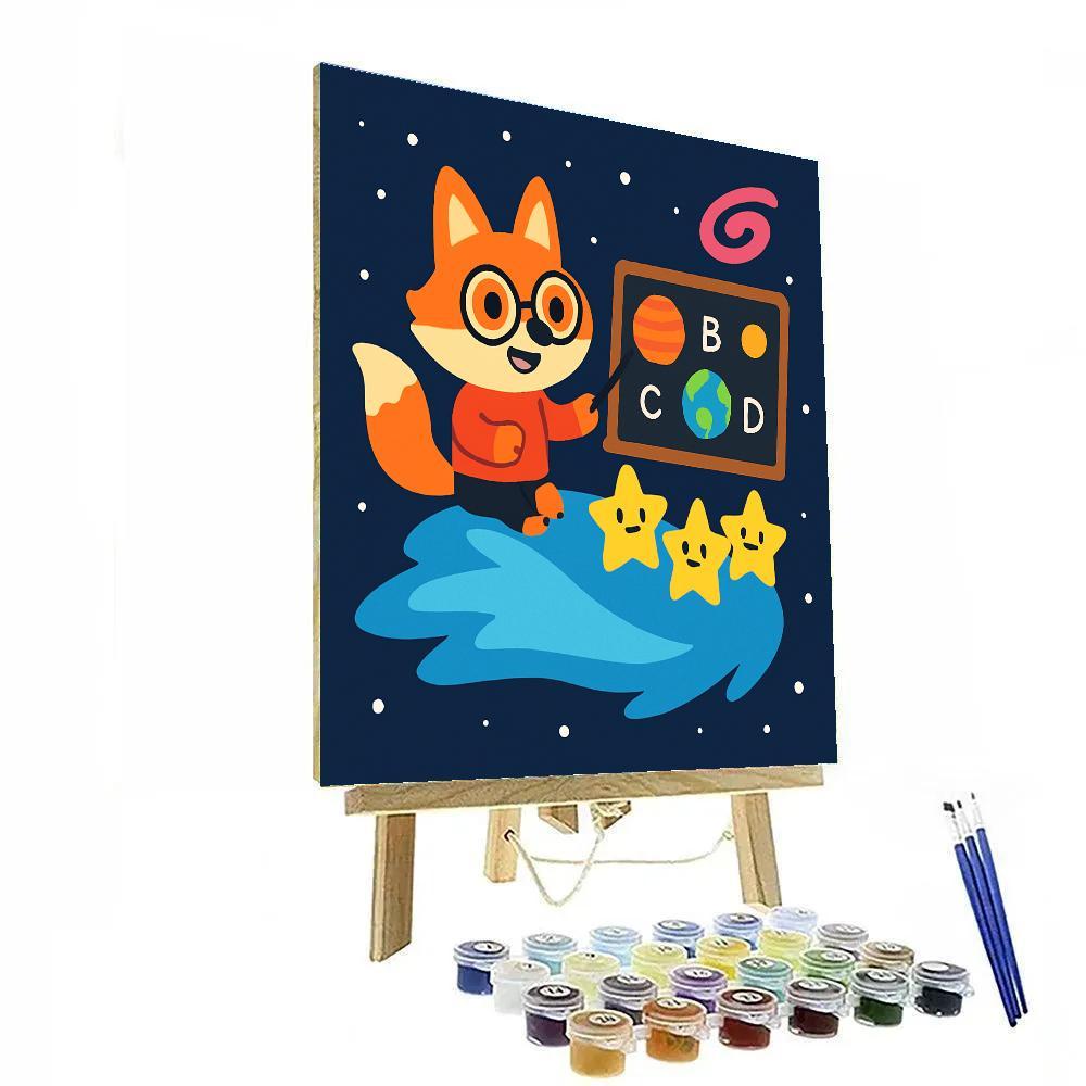 Comet Classroom With The Curious Fox painting number kit