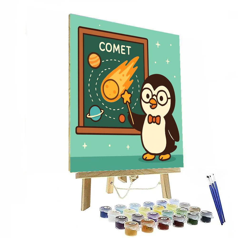 Comet Classroom Penguin DIY paint by numbers