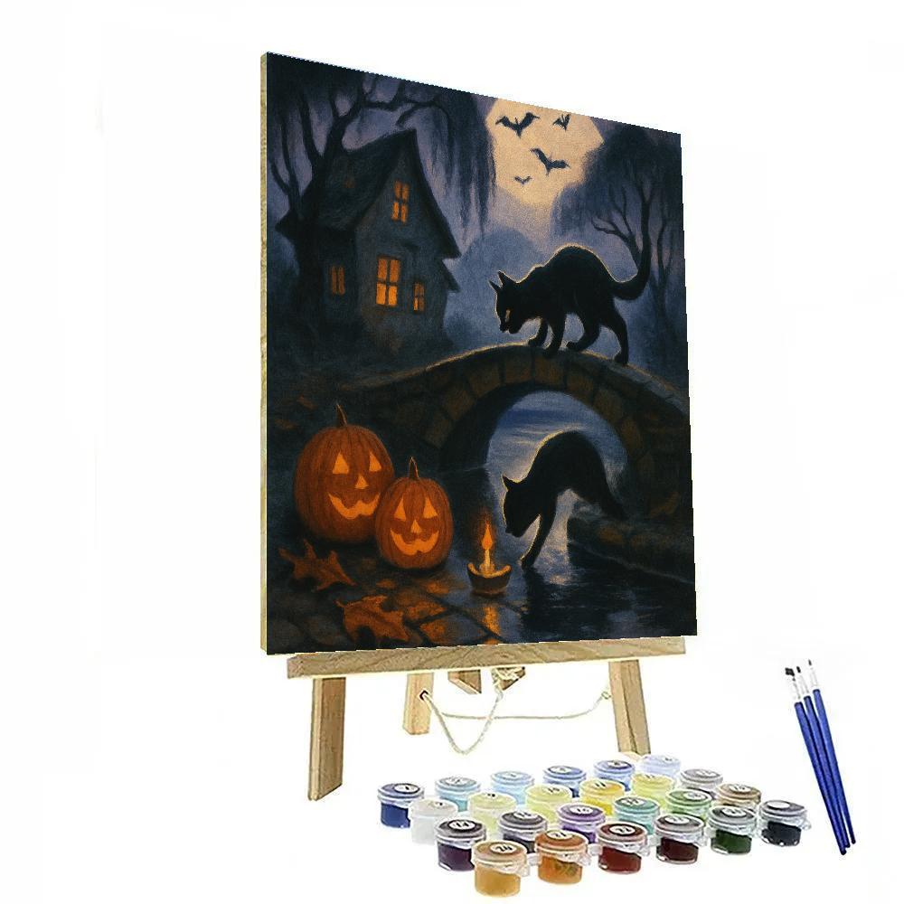 Lanterns Along The Hollow Canal Number painting