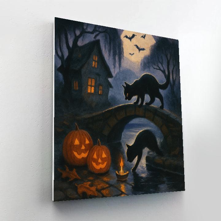 Lanterns Along The Hollow Canal Number painting