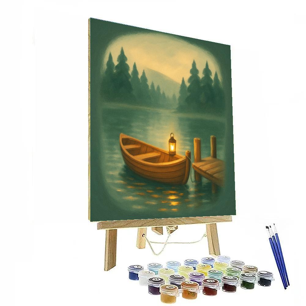 Lantern Warmth On Stillwater Cove paint by numbers