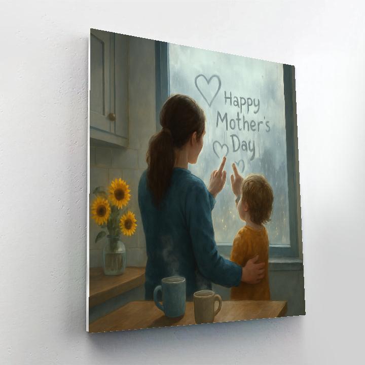 Rainy Day Window Painting Together paint by numbers