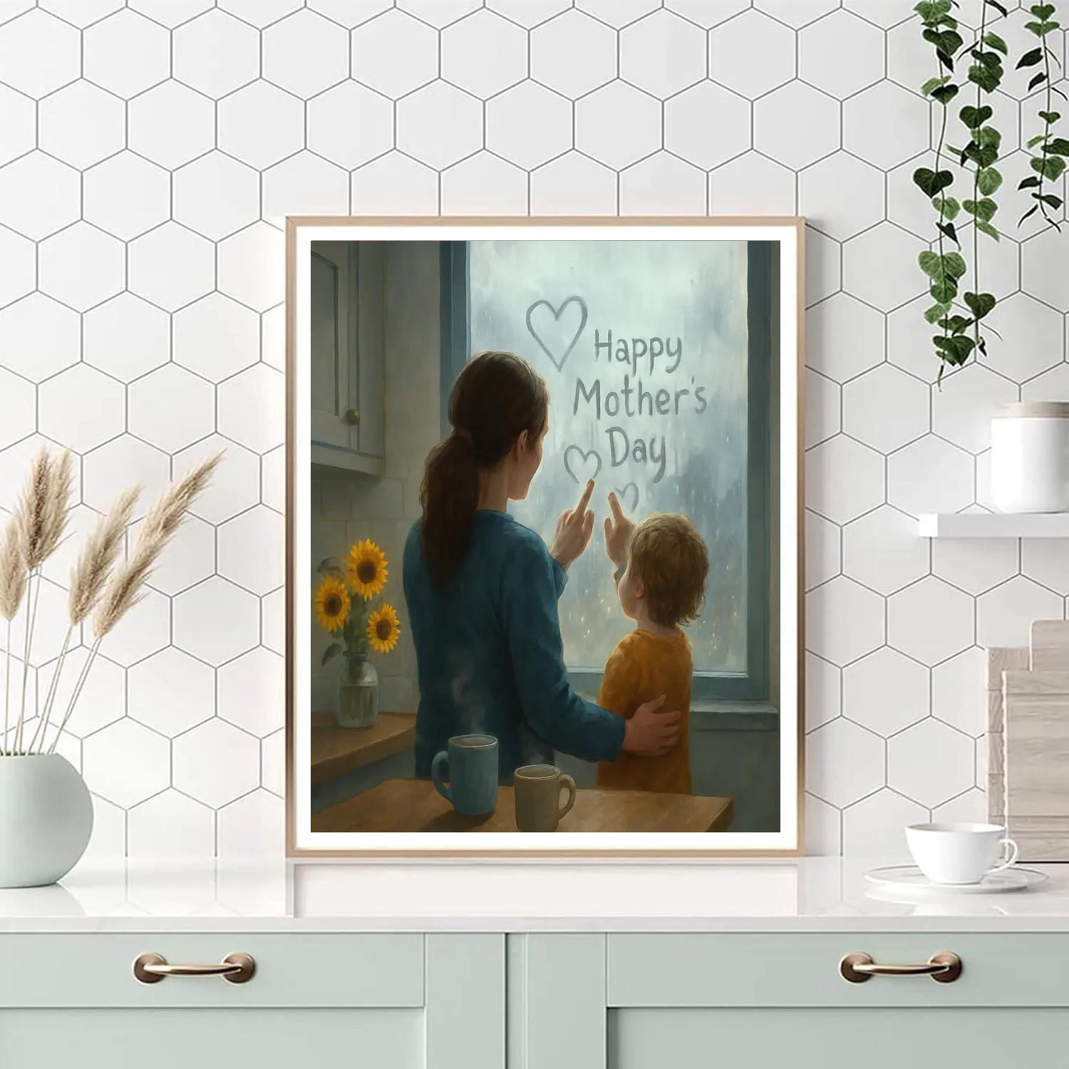 Rainy Day Window Painting Together paint by numbers