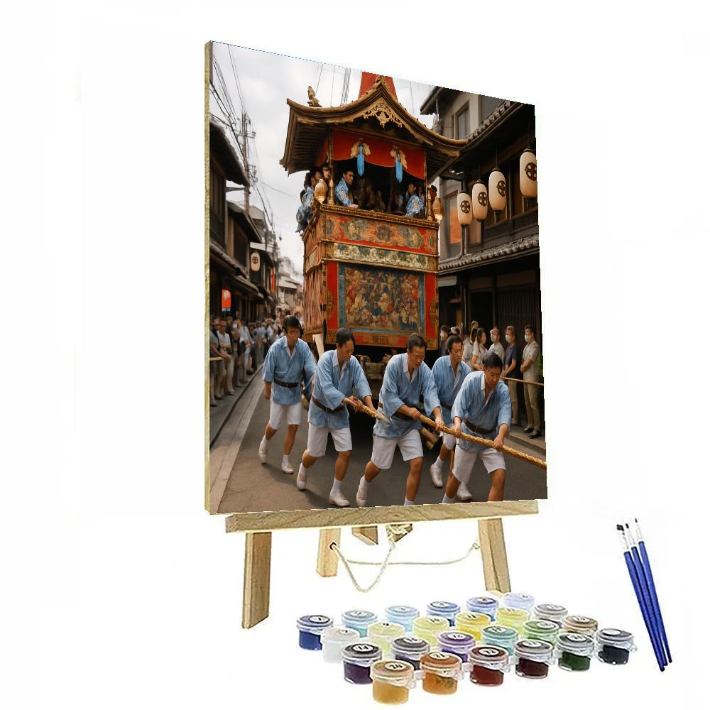 Gion Matsuri Yamaboko Float On Kyoto Street painting number kit