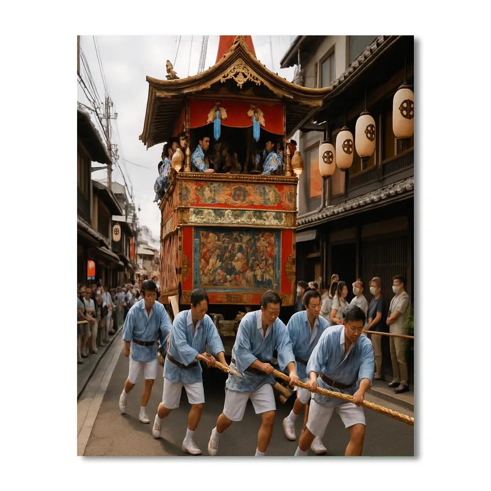 Gion Matsuri Yamaboko Float On Kyoto Street painting number kit