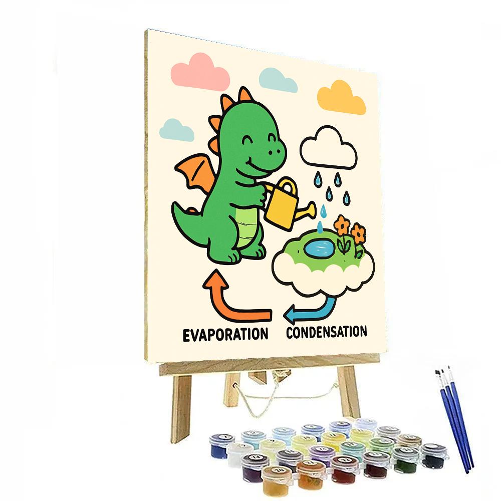 Cloud Garden Dragon And Rain Cycle Painting by numbers kit
