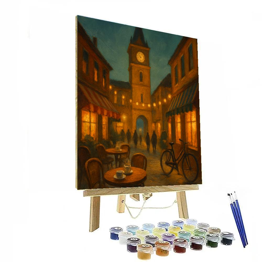 Cinnamon Lights In The Clock Tower Square paint by numbers