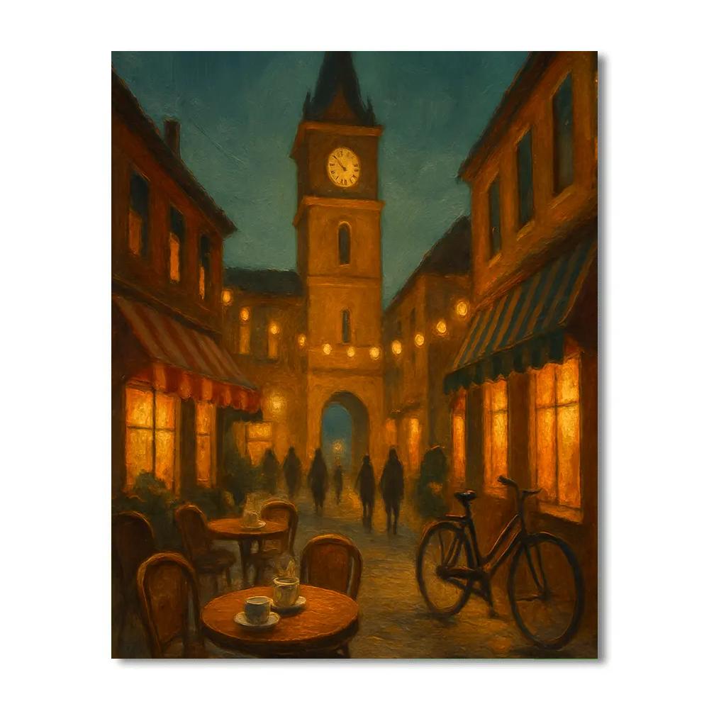 Cinnamon Lights In The Clock Tower Square paint by numbers