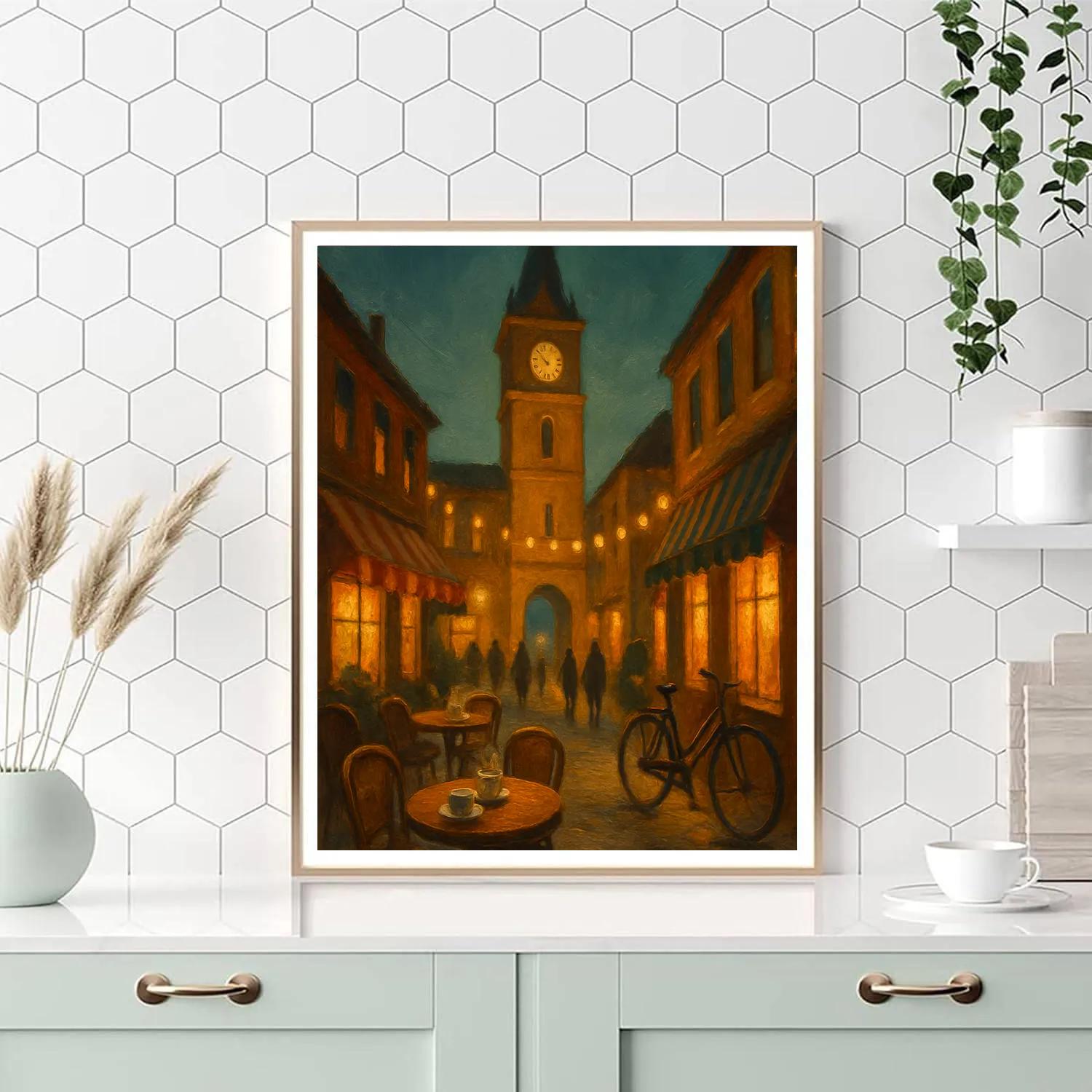 Cinnamon Lights In The Clock Tower Square paint by numbers