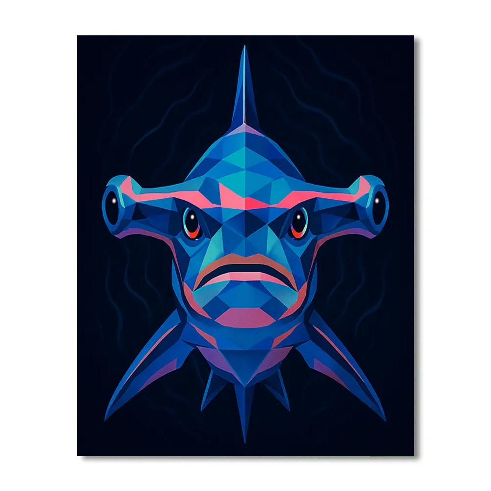 Tidal Prism Hammerhead DIY paint by numbers