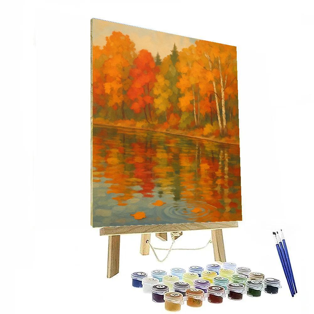 Autumn Quilt Reflections DIY paint by numbers