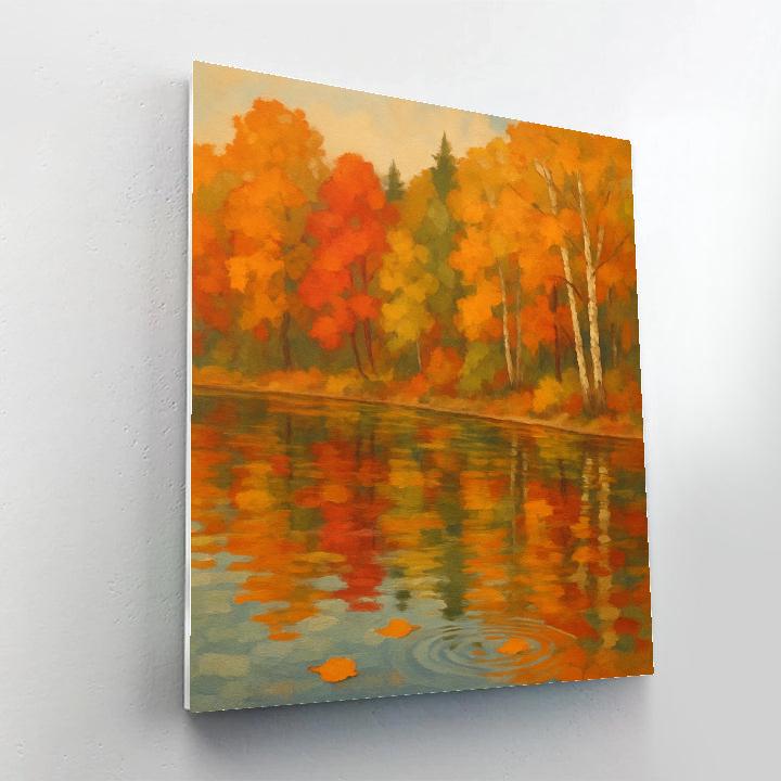 Autumn Quilt Reflections DIY paint by numbers