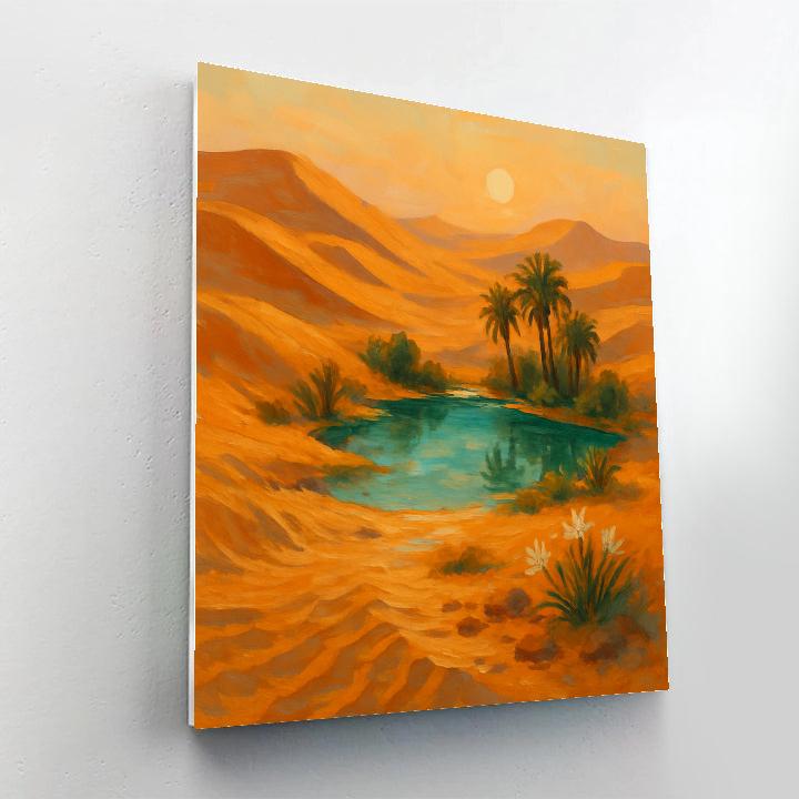Golden Dunes And The Hidden Oasis Pool DIY paint by numbers
