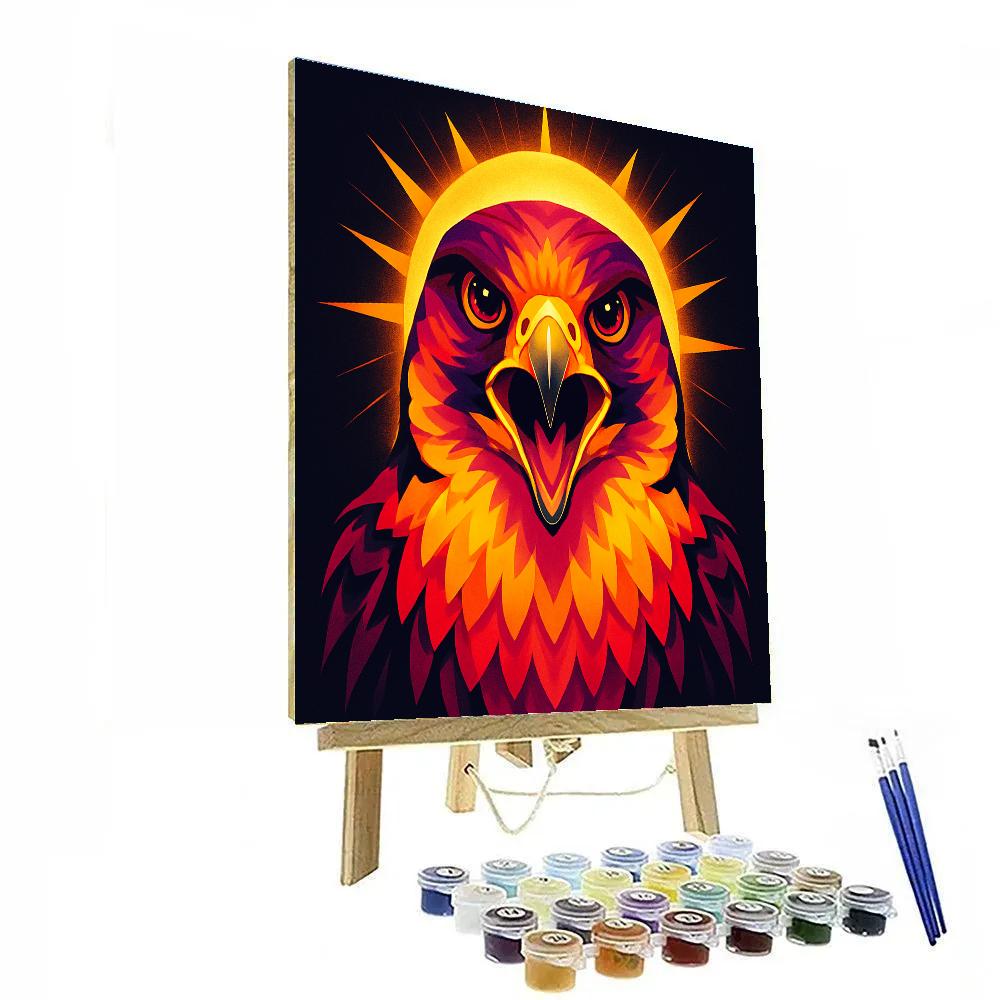 Solar Flare Falcon Paint by numbers art
