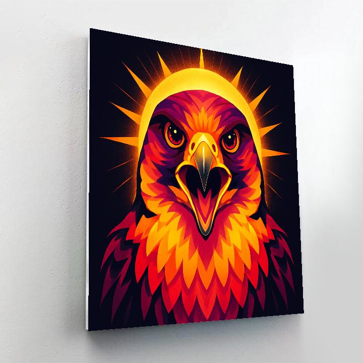 Solar Flare Falcon Paint by numbers art