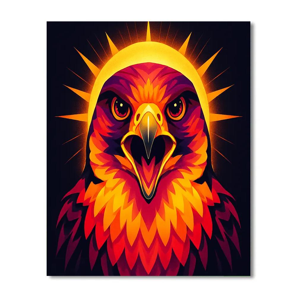 Solar Flare Falcon Paint by numbers art