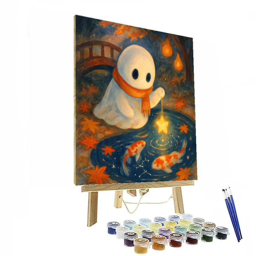 Ghost Fisher At The Koi Pond Of Stars Numbered painting kits