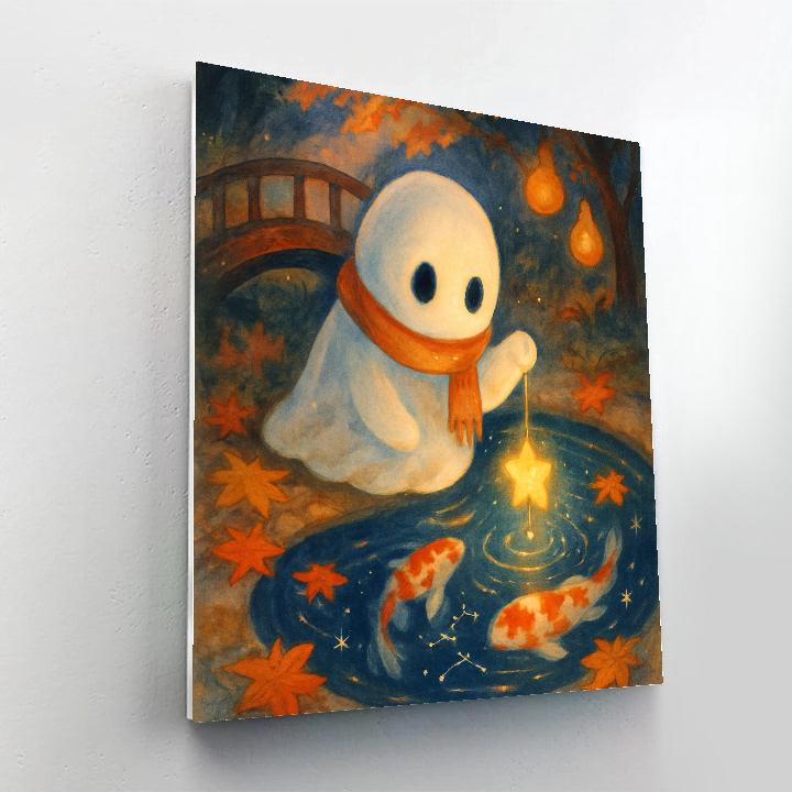 Ghost Fisher At The Koi Pond Of Stars Numbered painting kits