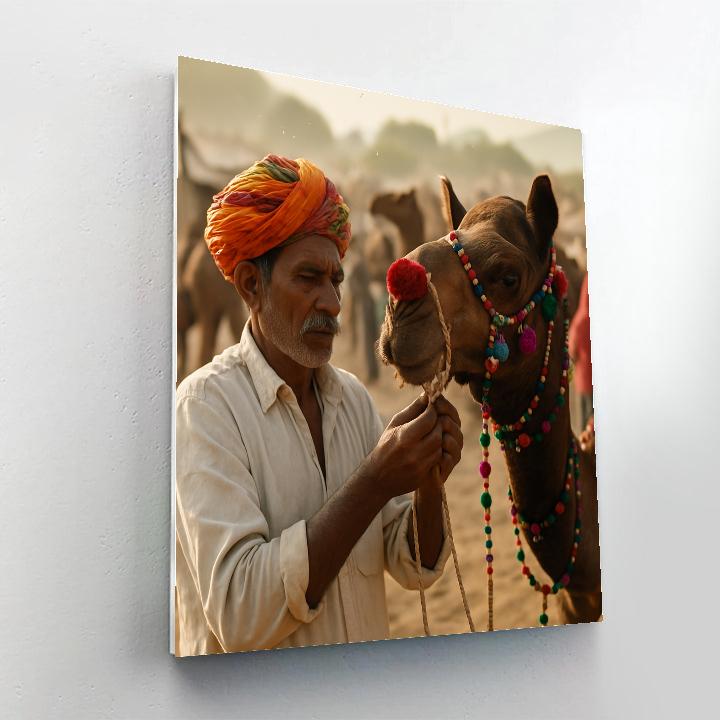 Pushkar Camel Fair Morning Market Lane paint by numbers