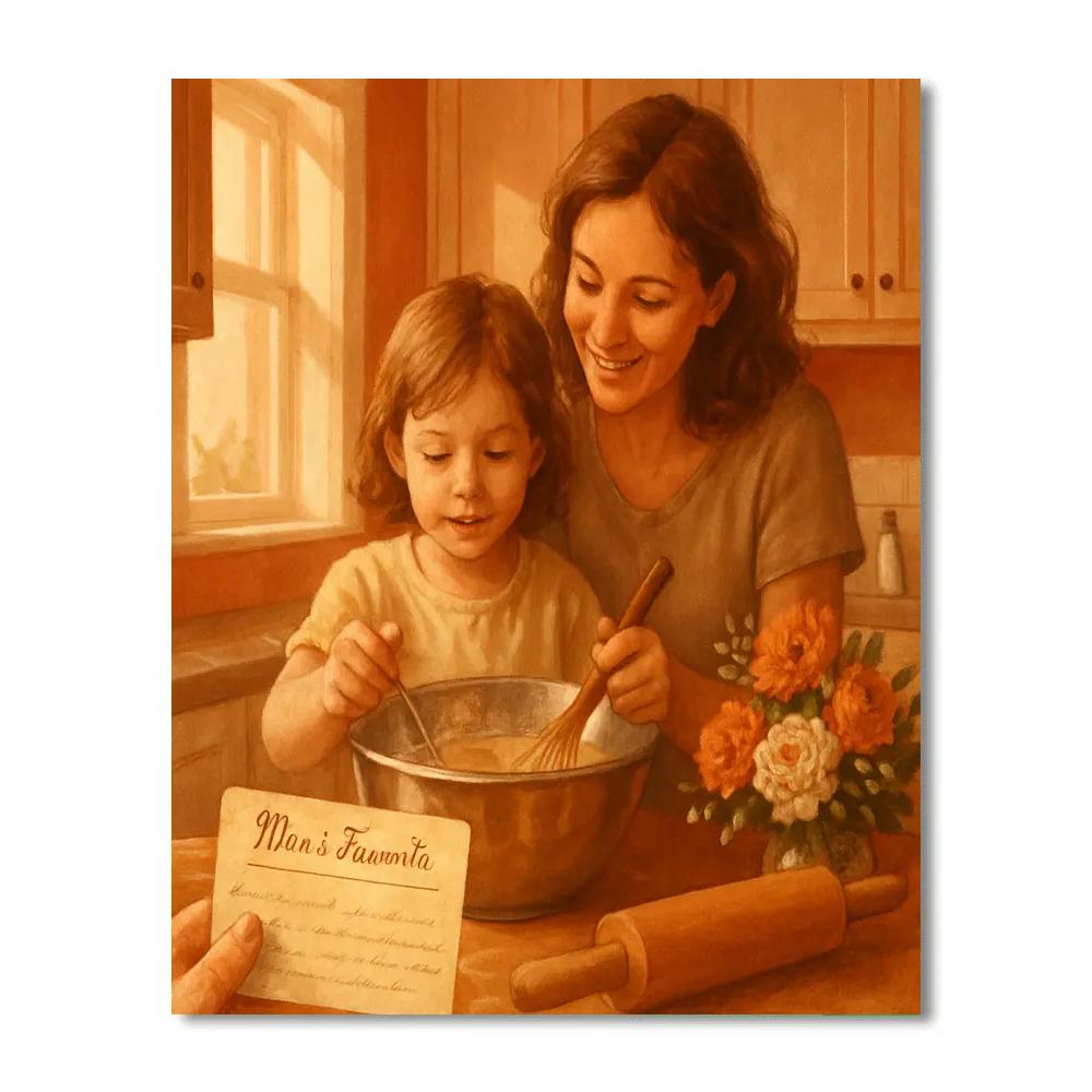 Kitchen Recipe Card Legacy paint by number