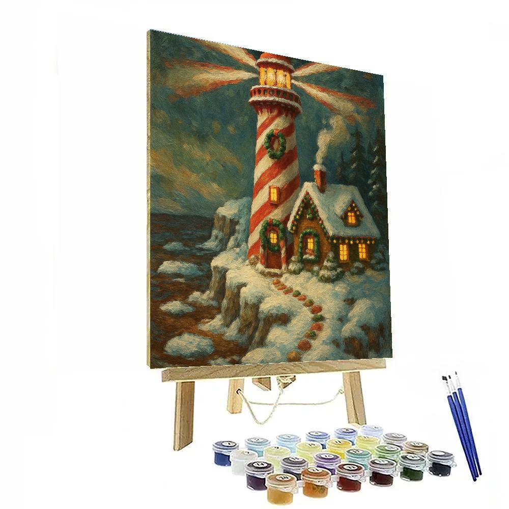 Gingerbread Lighthouse At Northpoint paint by numbers