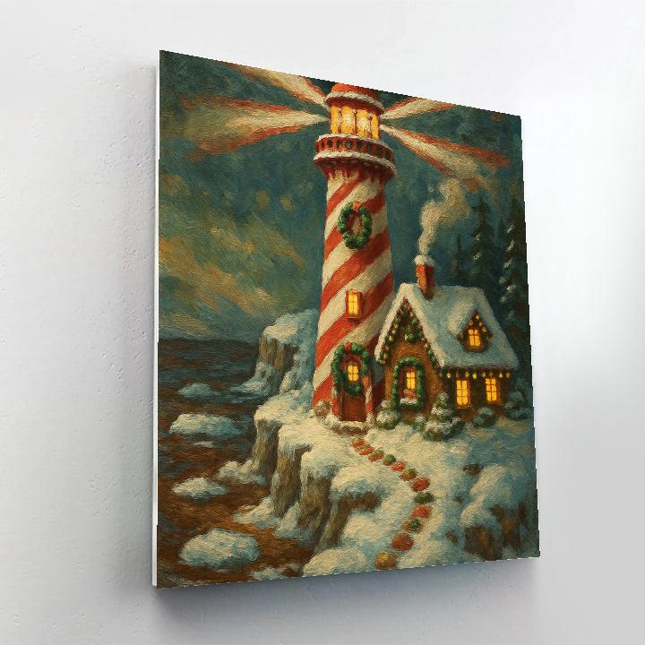 Gingerbread Lighthouse At Northpoint paint by numbers