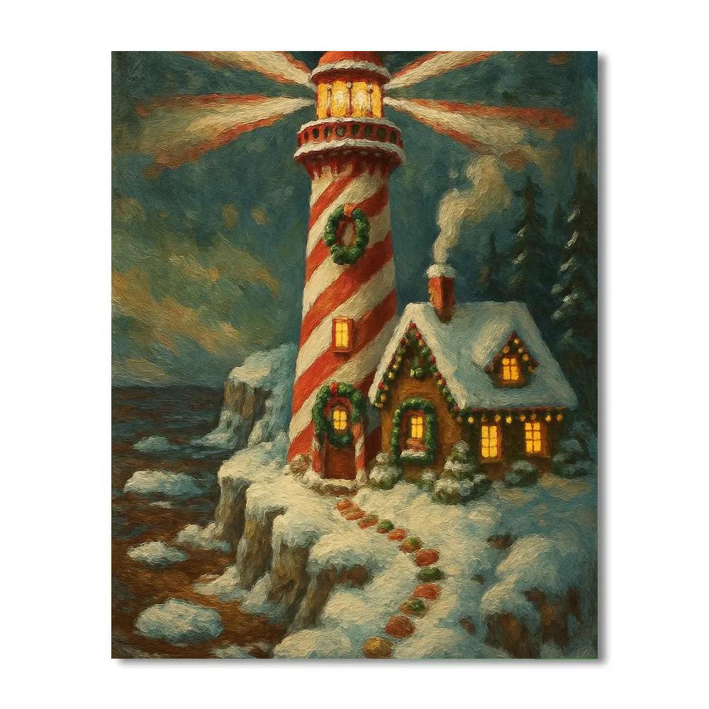 Gingerbread Lighthouse At Northpoint paint by numbers
