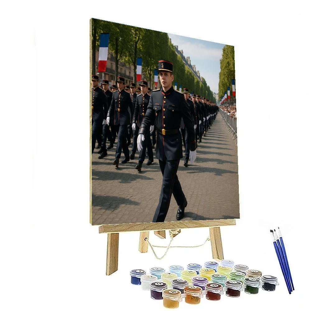 Bastille Day Military Parade On Champs Elysees painting number kit