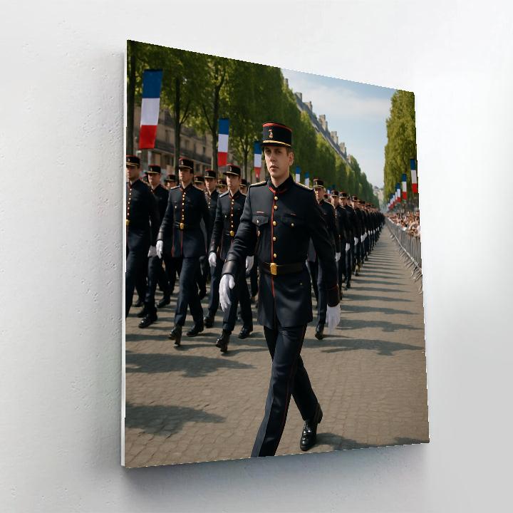 Bastille Day Military Parade On Champs Elysees painting number kit