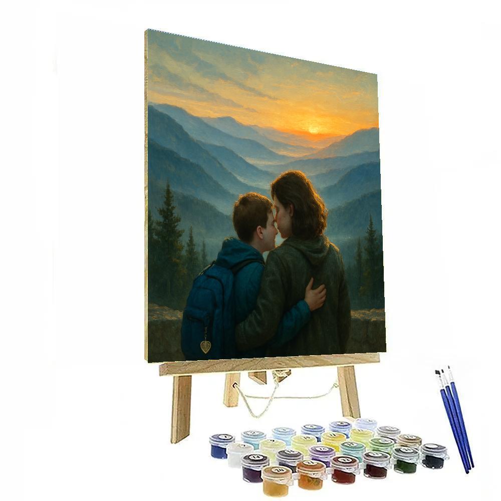 Mountain Lookout Thank You Whisper DIY paint by numbers