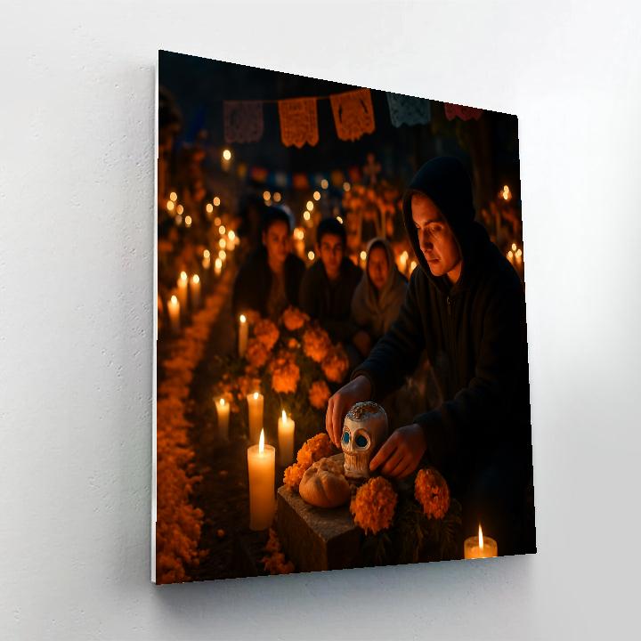 Day Of The Dead Cempasuchil Path In Patzcuaro paint by color