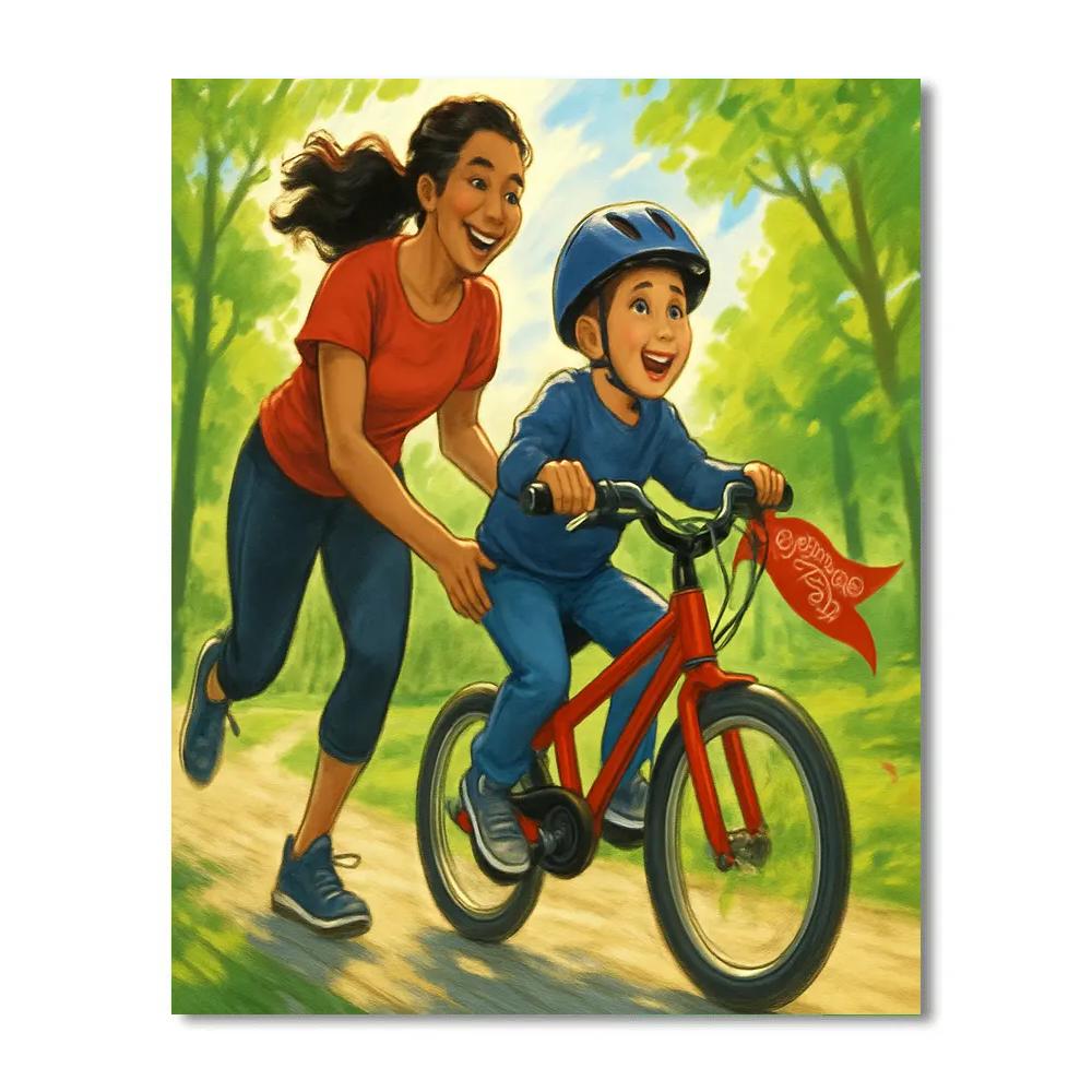 Bicycle Balance Support paint by number