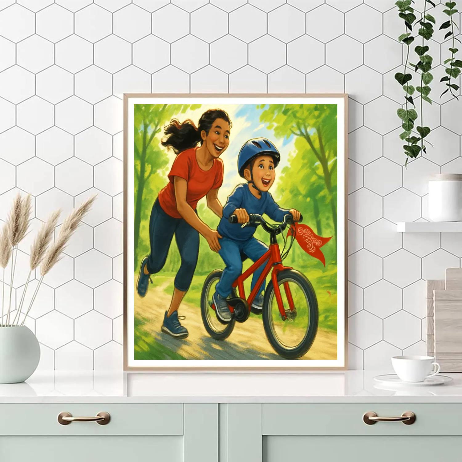 Bicycle Balance Support paint by number