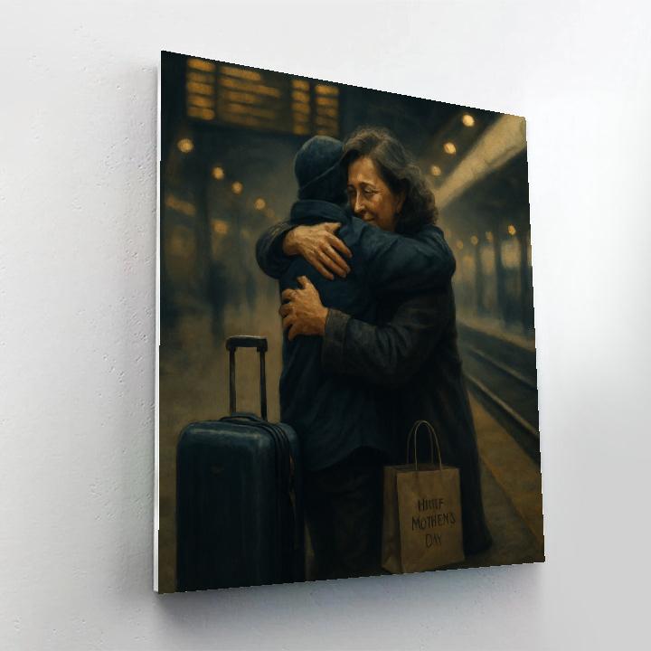 Train Station Reunion Hold paint by color