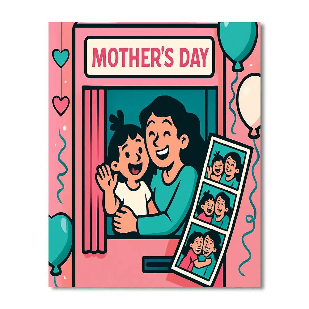 Photo Booth Strip For Mom paint by color