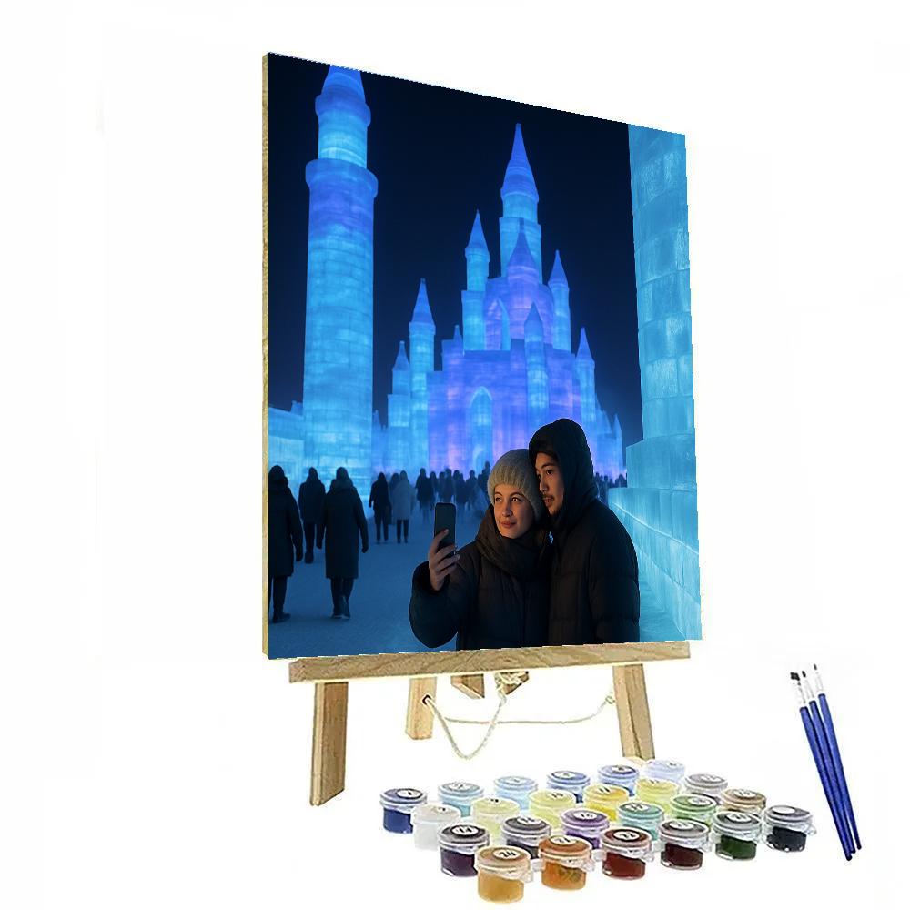 Harbin Ice And Snow Festival Night Illumination paint by color