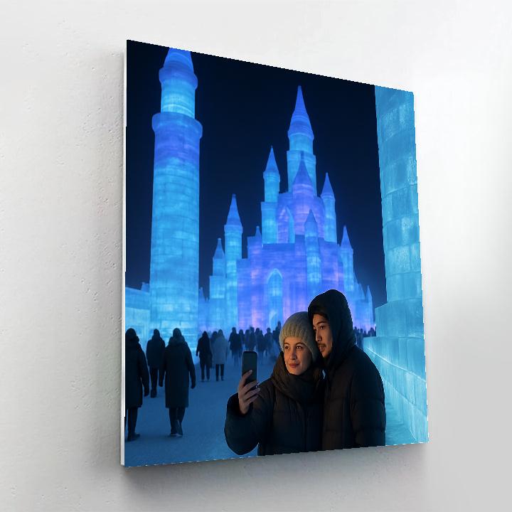 Harbin Ice And Snow Festival Night Illumination paint by color