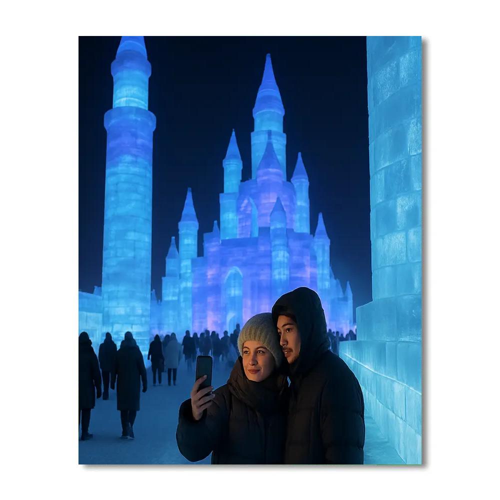 Harbin Ice And Snow Festival Night Illumination paint by color