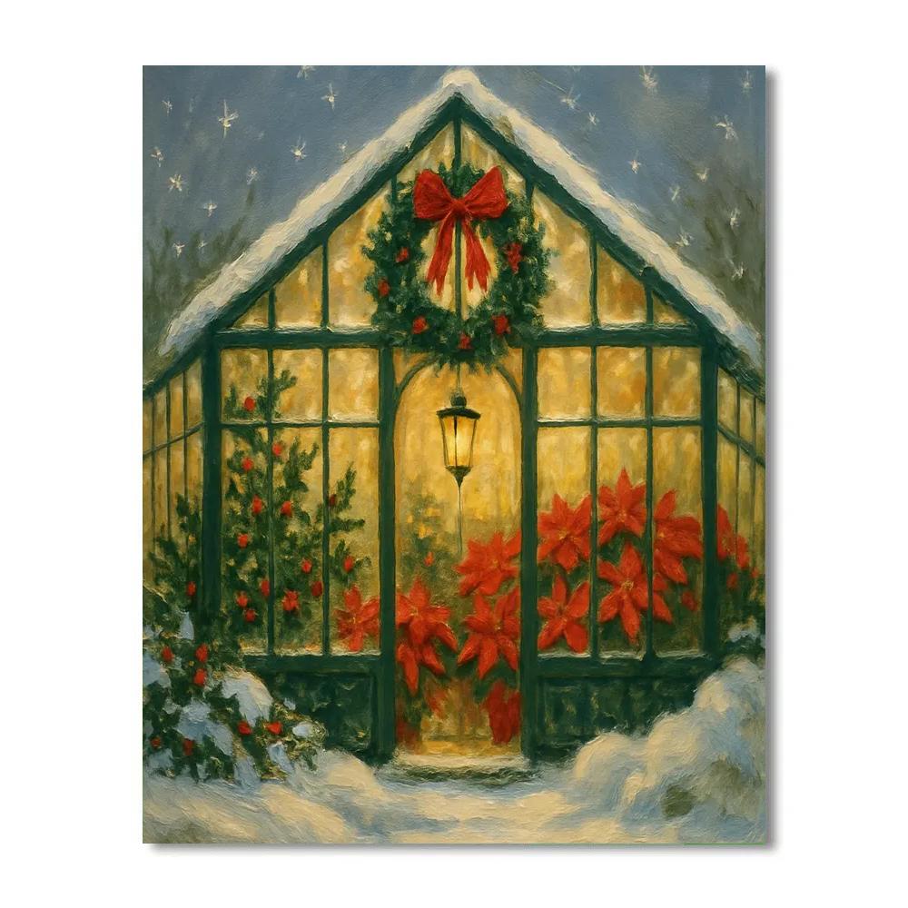 Holly Greenhouse Winter Warmth paint by numbers