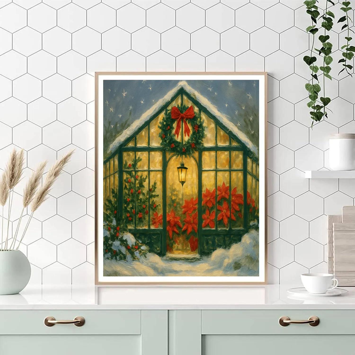 Holly Greenhouse Winter Warmth paint by numbers