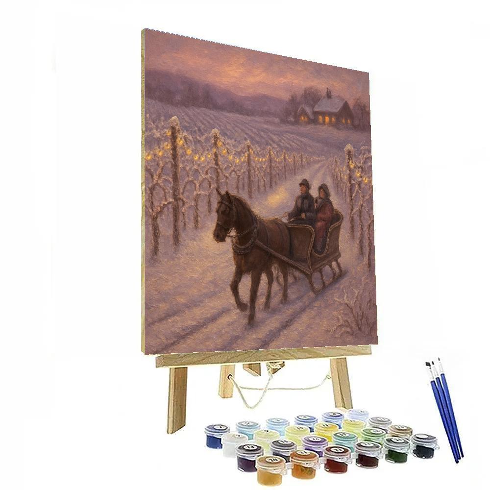 Sleigh Bells By The Frozen Vineyard paint by numbers