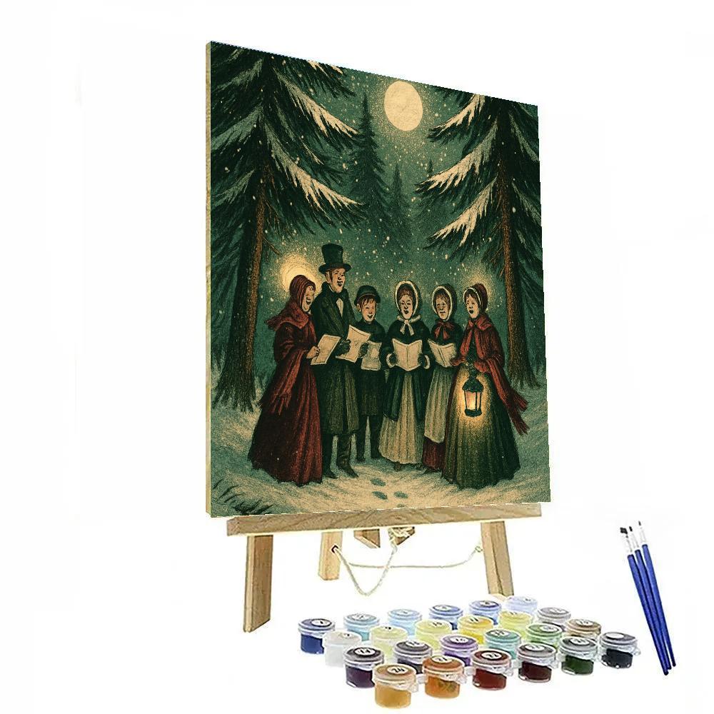 Lantern Choir In The Pine Cathedral Paint by numbers kits