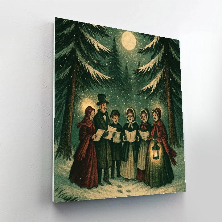 Lantern Choir In The Pine Cathedral Paint by numbers kits