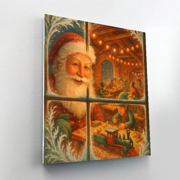 Toymaker Workshop Window Glow Number painting